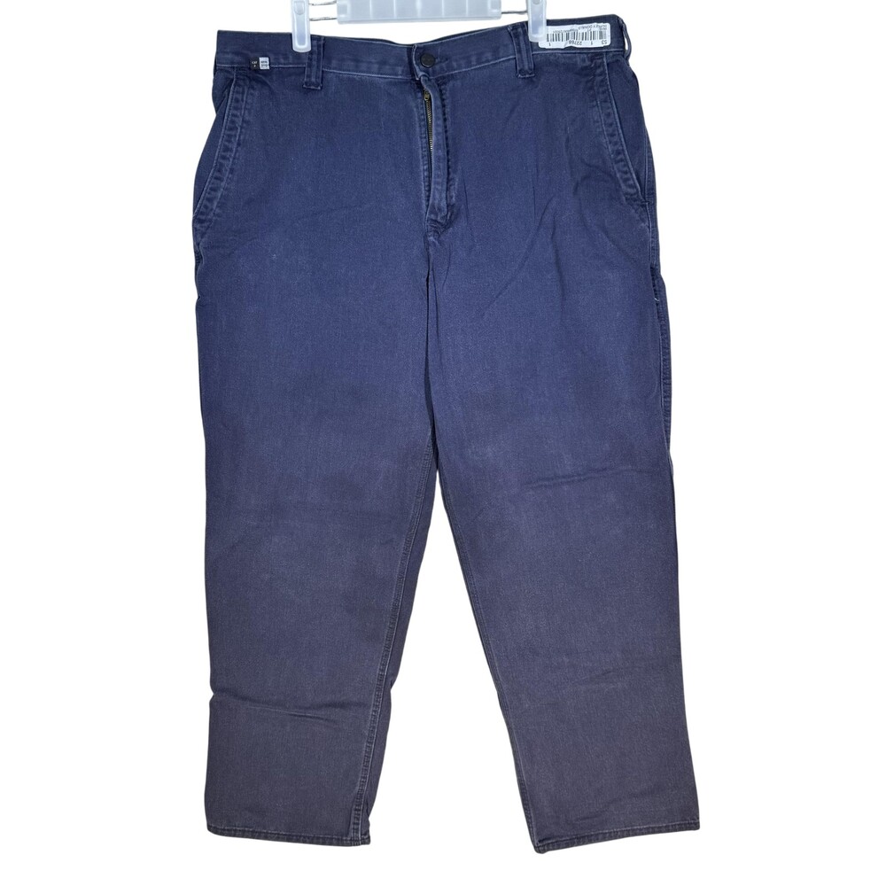 Carhartt FR Work Pants Mens 36x30 CAT2 Arc Flash NFPA 70E Navy Workwear